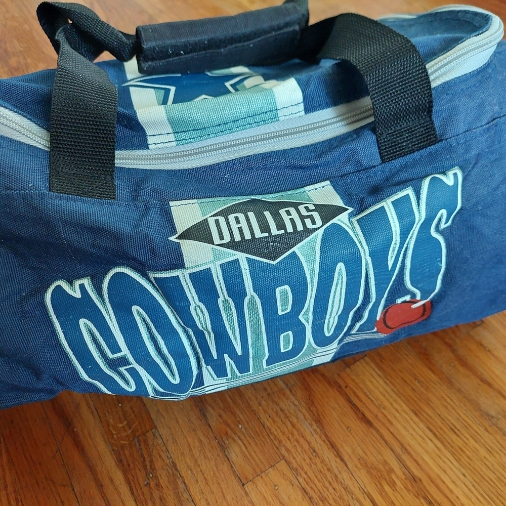 Vintage NFL Dallas Cowboys Blue Duffel Bag Football (Bag C)